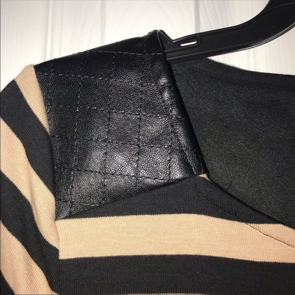 Tommy Hilfiger Striped Quilted Faux Leather Size M - Picture 6 of 9